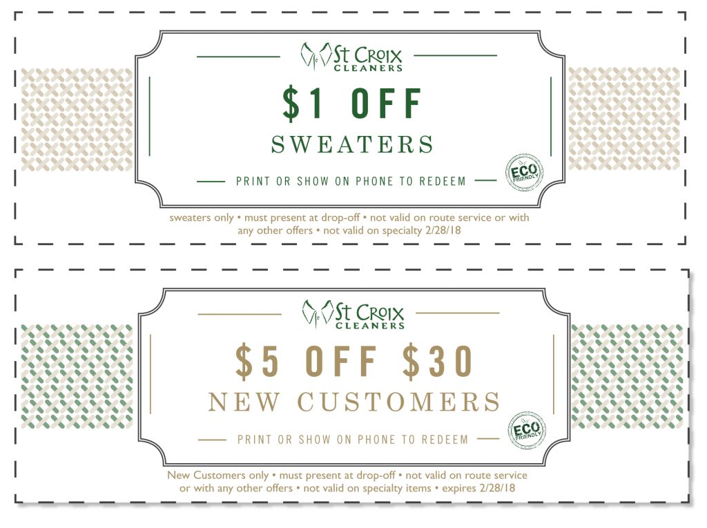 Dry cleaning coupons mn